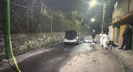 Hallan cuerpo calcinado de un hombre en un auto incendiado en Tlalpan