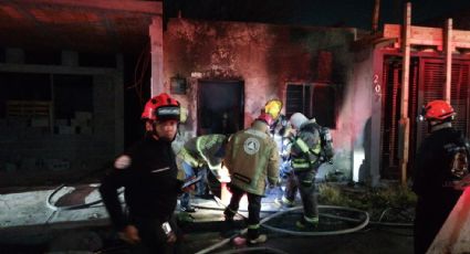 Incendio en casa deja un lesionado en Santa Catarina