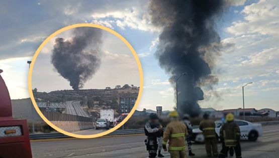 Cierran autopista México – Querétaro en ambos sentidos tras incendio | VIDEO