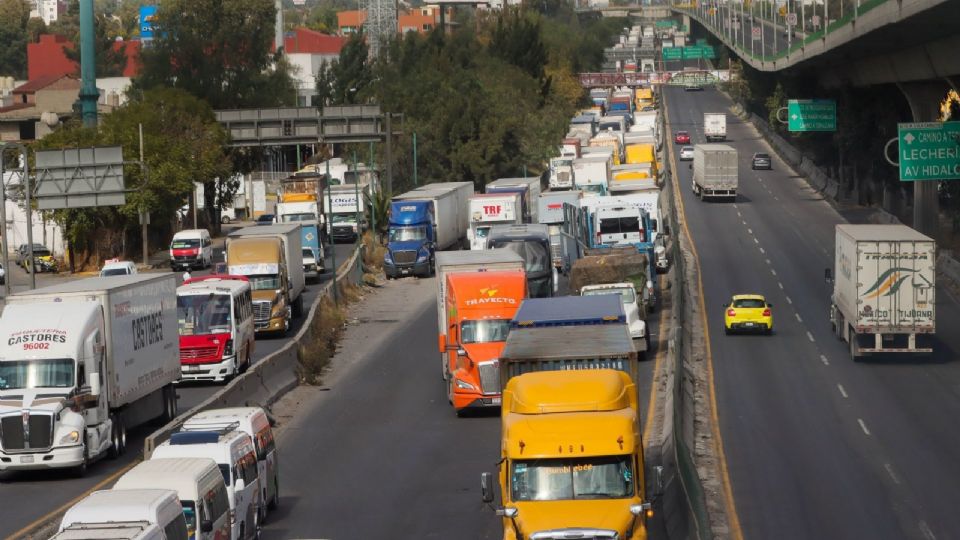 Fotografía de archivo: la marcha de transportistas seguirá al Zócalo.