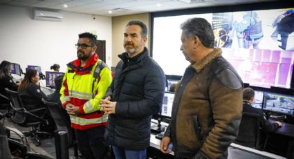 Adrián de la Garza supervisa atención a personas por bajas temperaturas desde el C4