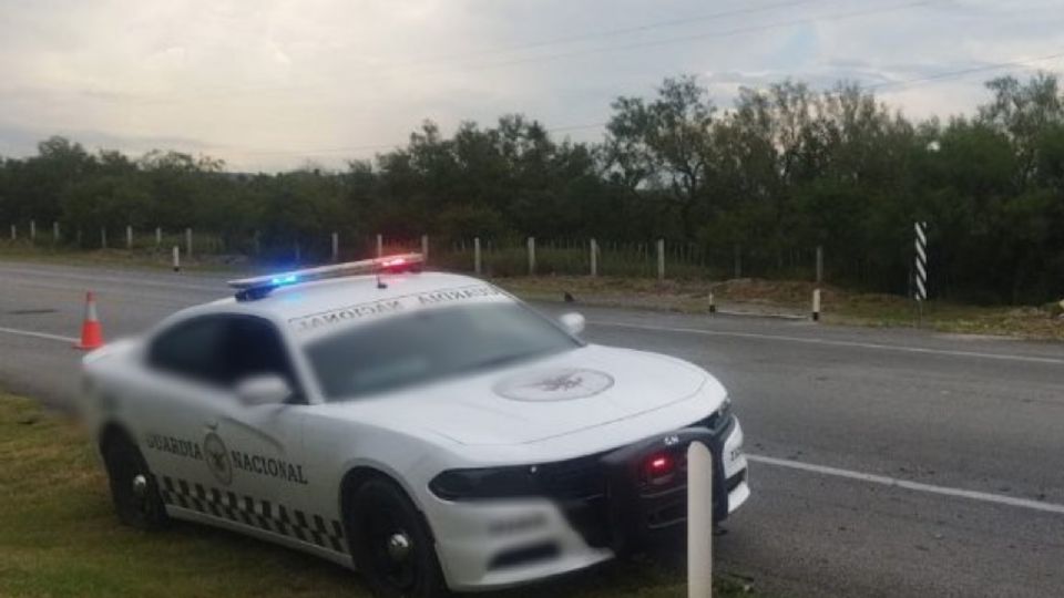 Elemento de la Guardia Nacional abanderaron la zona del accidente.