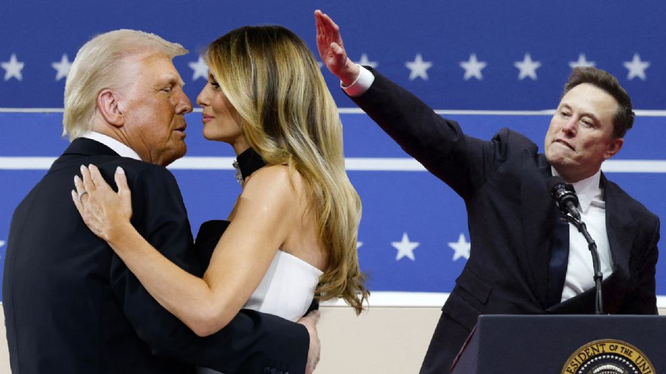 Elon Musk, Donald Trump y Melania emitieron varios mensajes con su lenguaje no verbal.