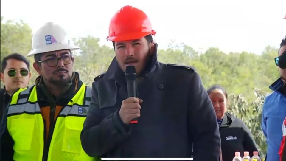 El gobernador Samuel García visita la Presa Libertad, que contará con la cortina más larga del continente.