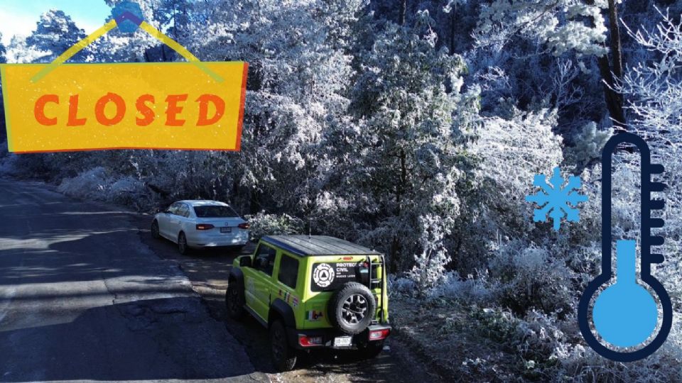 Esta es la carretera en Nuevo León que permanece cerrada por bajas temperaturas