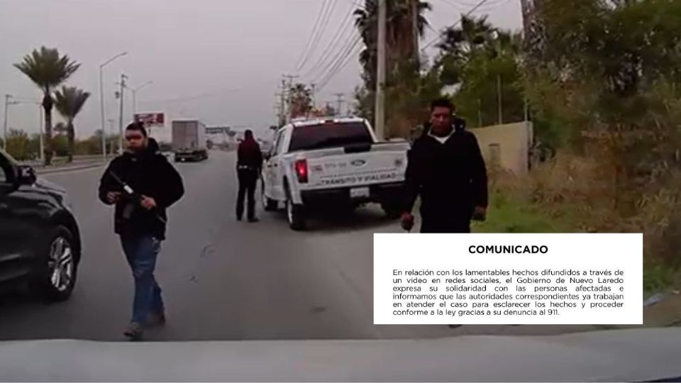 Un oficial de tránsito de Nuevo Laredo fue suspendido tras su aparente inacción durante la persecución de una familia regiomontana.