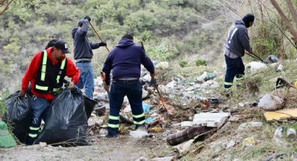 San Pedro realiza limpieza en colonia Canteras para eliminar basurero en cerro del Mirador