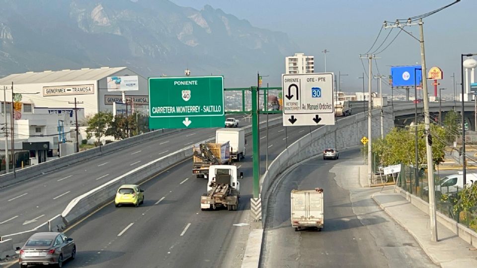 Vista del Mega Puente en Santa Catarina tras la apertura del retorno vial.