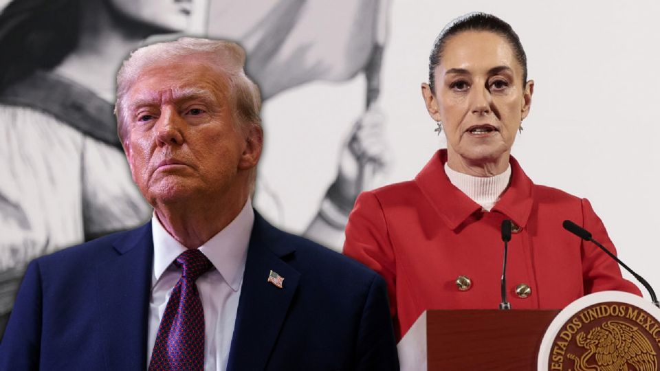 Claudia Sheinbaum, presidenta de México y Donald Trump, presidente de Estados Unidos.