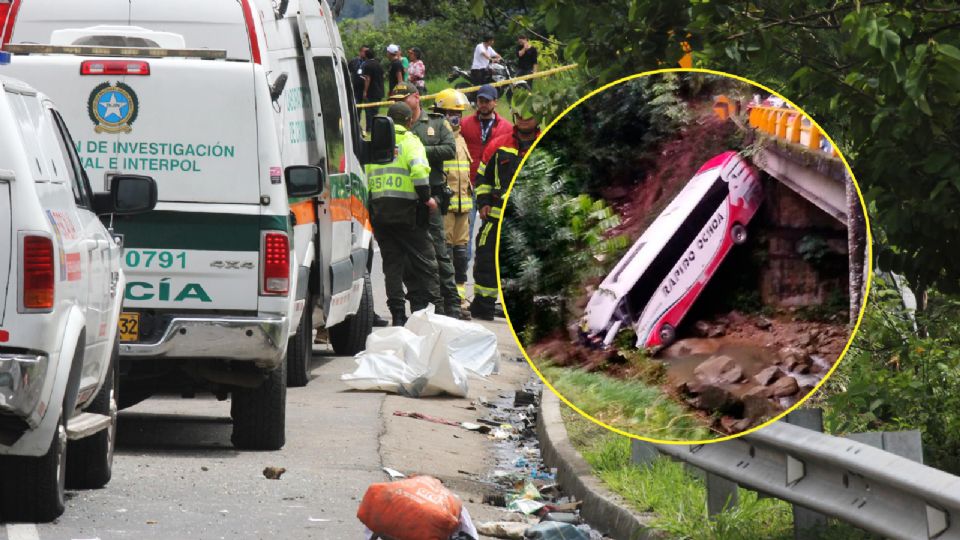 En suma, se registran 15 personas muertas y más de 60 lesionadas tras dos accidentes de autobús en Colombia ocurridos este 4 de enero.