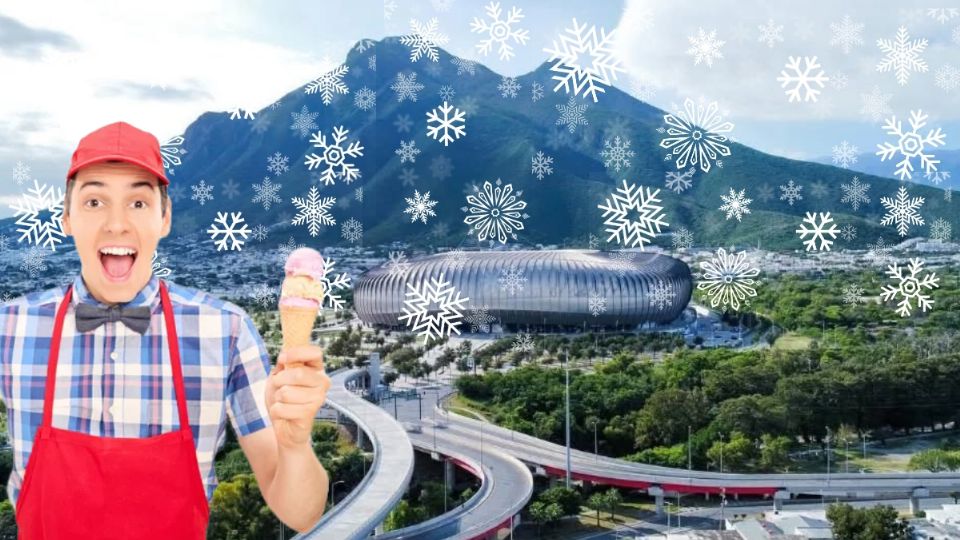 Aunque Monterrey tiene clima seco, ya se han presentado nevadas ahí, por lo que así luciría el Estadio BBVA cubierto de nieve