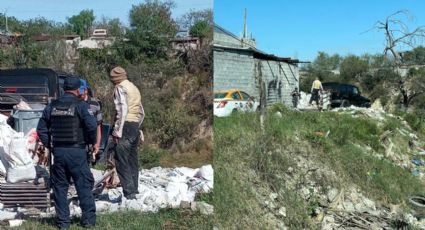 Detienen a 3 hombres por tirar escombro en el el Río Pesquería