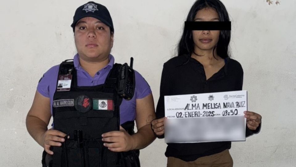 La menor, identificada como Alma Melisa Nava Ruiz, fue hallada en calles de la colonia San Gilberto durante un rondín de vigilancia.