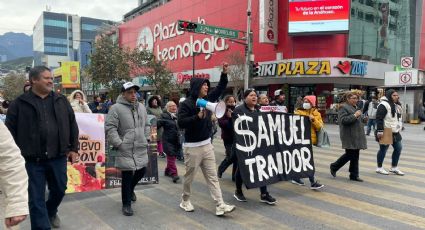 Realizan protesta contra el tarifazo en el Centro de Monterrey por segundo día consecutivo