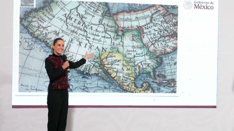 La presidenta Claudia Sheinbaum defendió el Golfo de México.