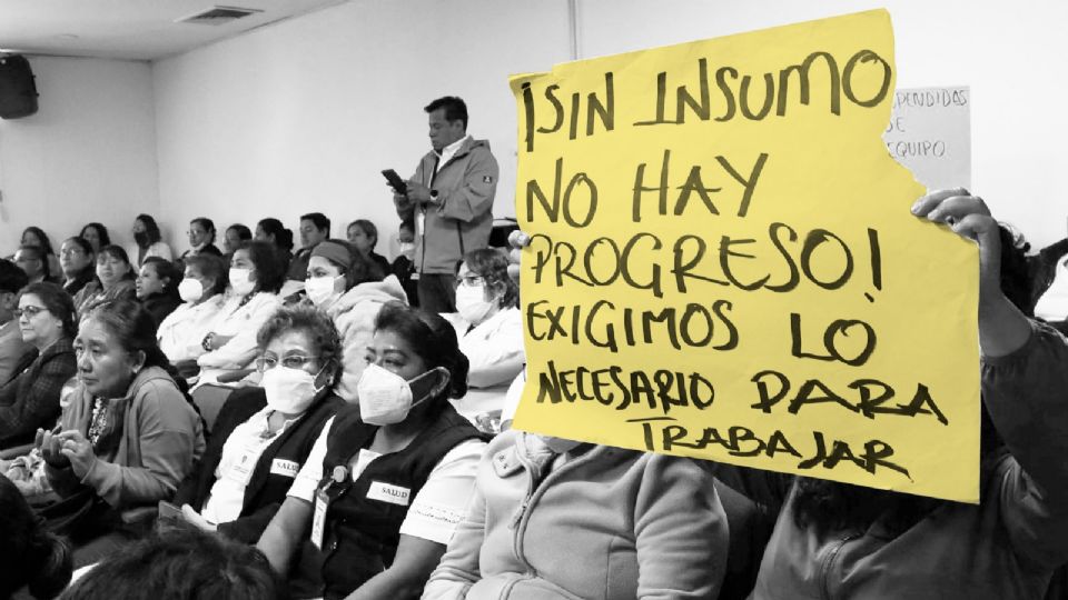 Protesta por desabasto de medicamentos.