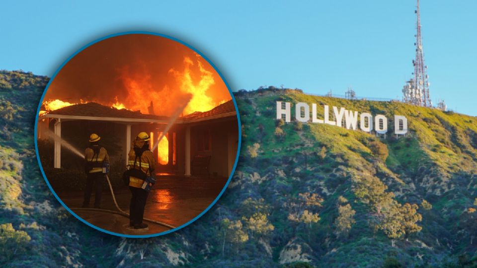 Incendios en las montañas de Hollywood.