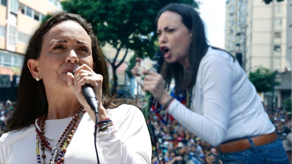 María Corina Machado encabezó una protesta este jueves en Caracas.