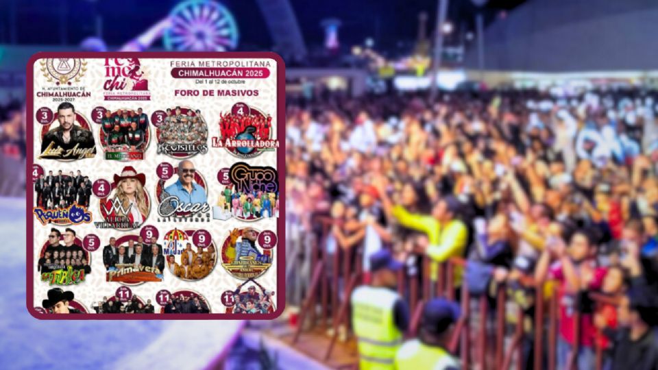 La Feria de Chimalhuacán 2025 ofrece un cartel artístico atractivo del 3 al 12 de octubre en el Estado de México.