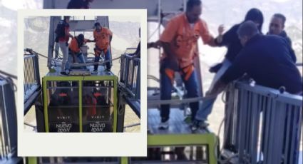 Teleférico de las Grutas de García presenta falla; visitantes fueron auxiliados por personal