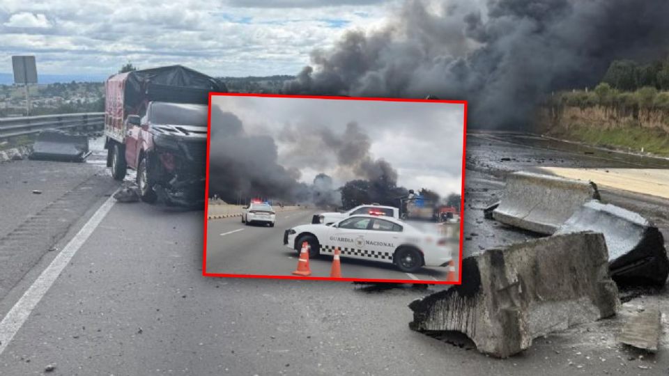 La Policía Estatal, que mantiene un cerco de seguridad en la zona, informó que una posible falla mecánica en los frenos.
