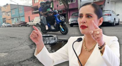 VIDEO | Exalcaldesa Sandra Cuevas denuncia calle llena de baches en la Benito Juárez