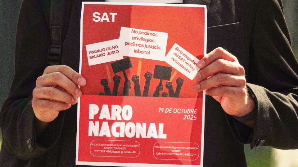 Paro nacional de trabajadores del SAT.
