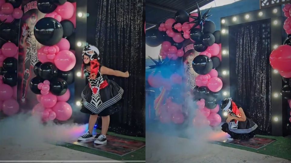 Niña se vuelve viral por su original fiesta del luchador Penta Zero Miedo