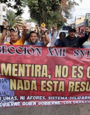 Foto descriptiva de: Magisterio contra el Mundial: CNTE anuncia movilizaciones y paro laboral en junio