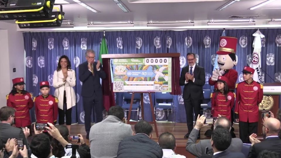 Lotería Nacional celebra 80 años de la ONU y lanza billete conmemorativo.