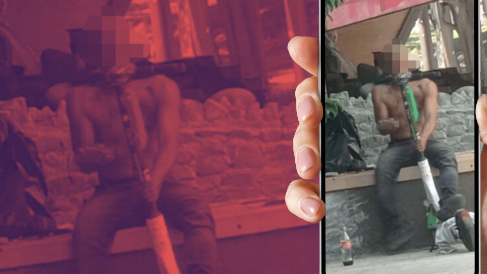 Detienen a hombre por dañar scooter en Monterrey