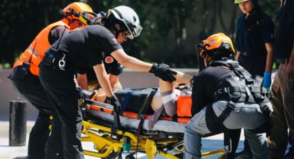 Rescatan a ciclista en Chipinque con helicóptero de Protección Civil