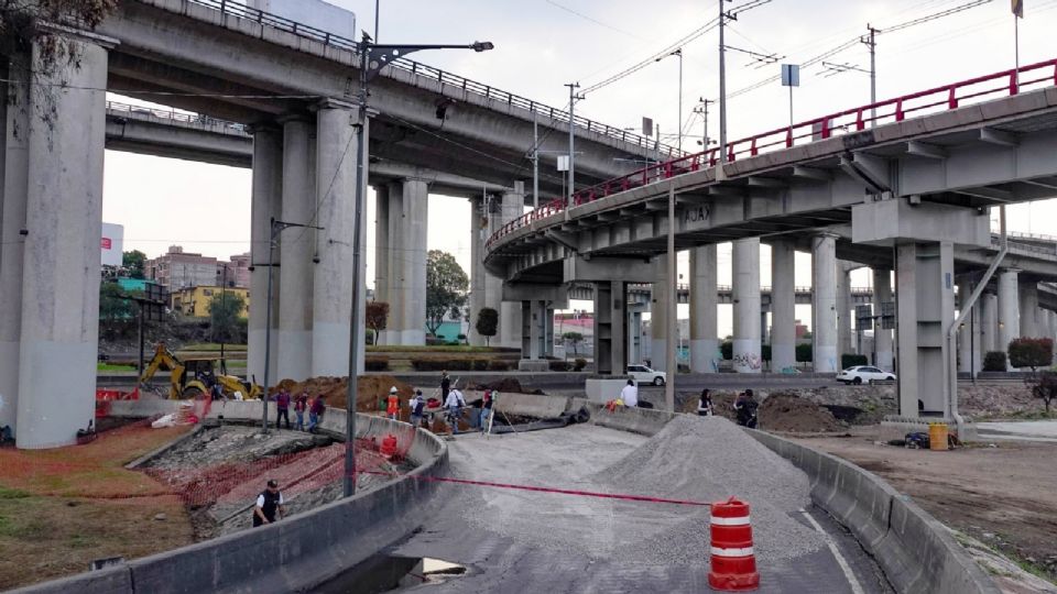 Reparaciones en el Puente de la Concordia.