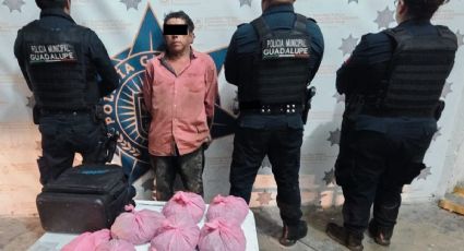 Cae en Guadalupe presunto narcomenudista con 3.6 kilos de droga