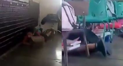 VIDEO | Momento en que maestra protege a alumnos de primaria durante balacera en Monterrey