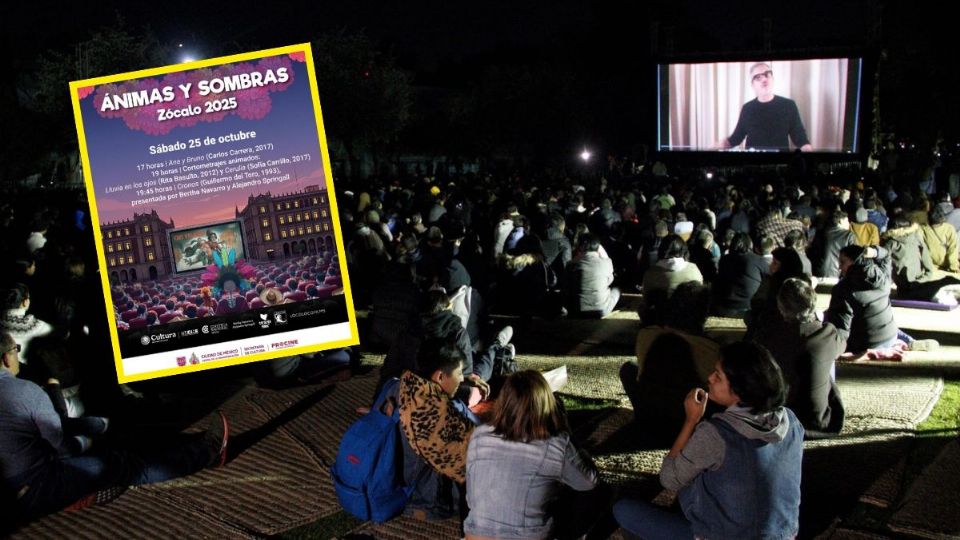 ¡Hoy cine gratis en el Zócalo! ???Ánimas y Sombras 2025” transforma la plaza en pantalla gigante