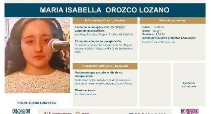 Investiga FGJ violencia familiar en caso de María Isabella; la adolescente seguirá bajo resguardo