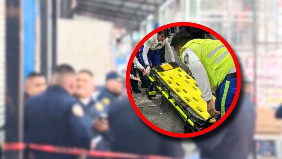 Una mujer herida, sufrió una lesión de bala en la rodillla.