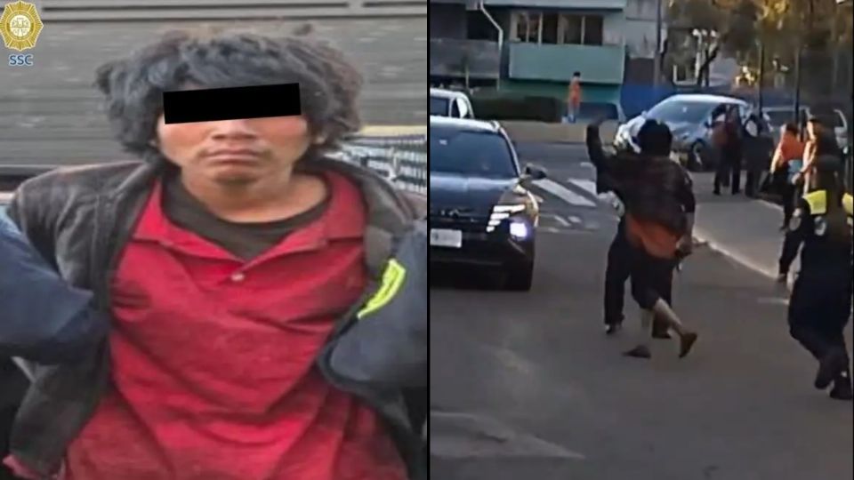 Hombre desarma a mujer policía en CDMX y desata persecución