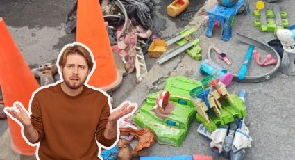 Reportan drenaje tapado en Monterrey y encuentran hasta juguetes