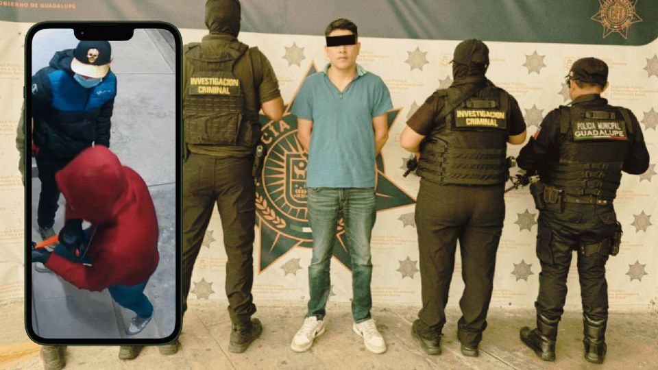 Policías de Guadalupe capturaron a un presunto integrante de una banda dedicada al robo en negocios del sector Linda Vista.