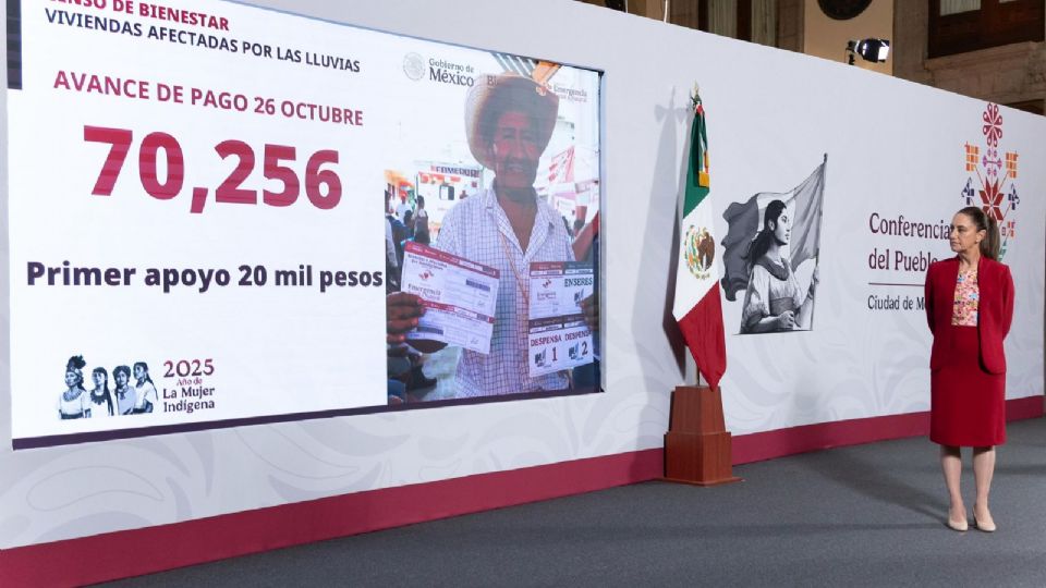 Cada beneficiario ha recibido 20 mil pesos, además de dos vales de despensa y uno de enseres domésticos.