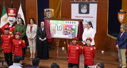 Reconocen 10 años de Procuraduría de Protección a Niñas, Niños y Adolescentes con billete de Lotería