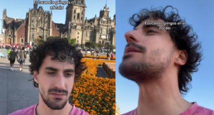 "¿Cómo que 'Day of the Dead?" Tiktoker corrige a turistas en el Zócalo y se hace viral