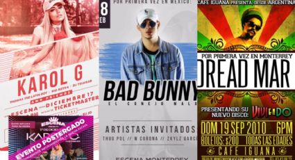 Desde Bad Bunny a Soda Stereo: los artistas que cantaron en Monterrey antes de alcanzar la fama