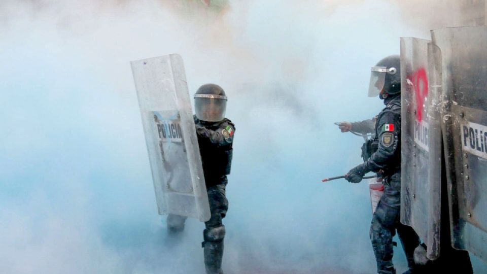 Aspectos de la marcha del 2 de octubre en CDMX.