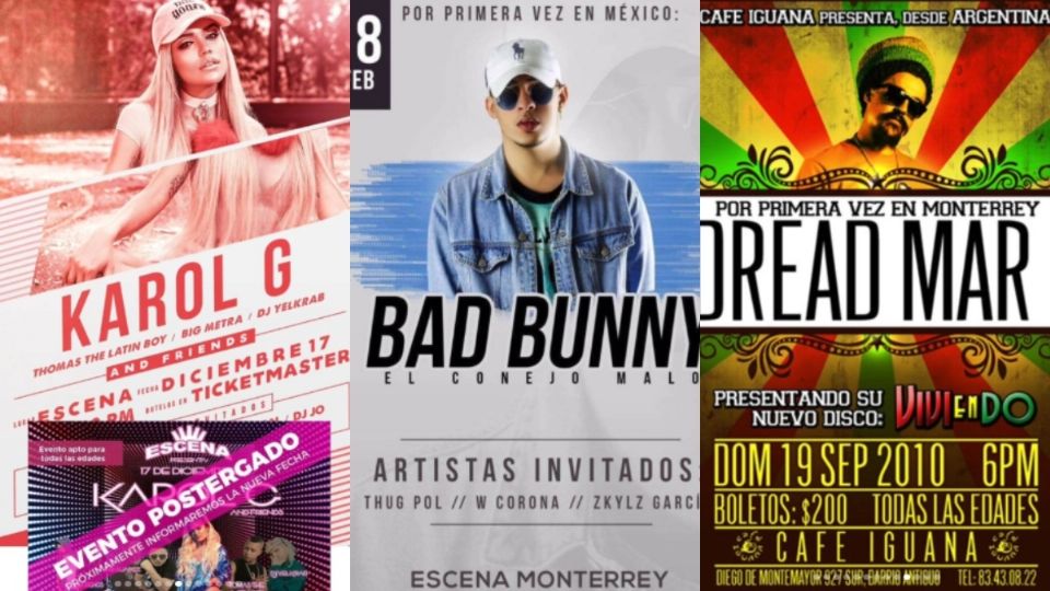 Estos artistas se presentaron en Monterrey antes de llegar a la fama