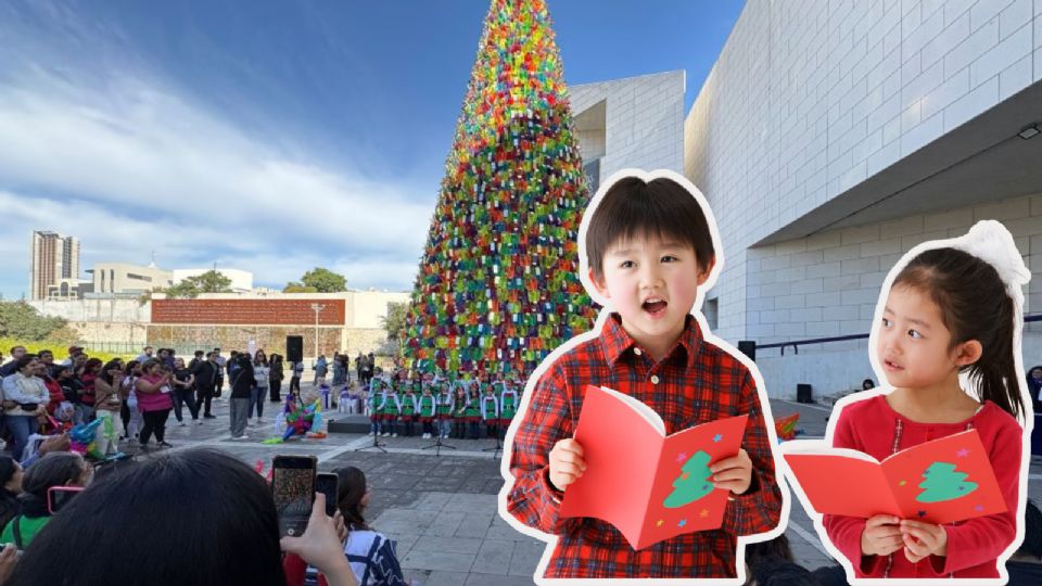 Niños de preescolar se preparan para participar en la “Muestra de Villancicos 2025” en el Museo de Historia Mexicana.