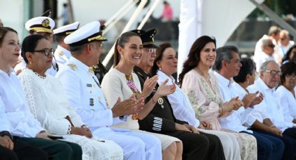 Claudia Sheinbaum reconoce a la Armada de México como una columna de la Patria