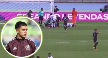 México vs Marruecos: Así fue el fuerte golpe que provocó conmoción cerebral a Mateo Levy